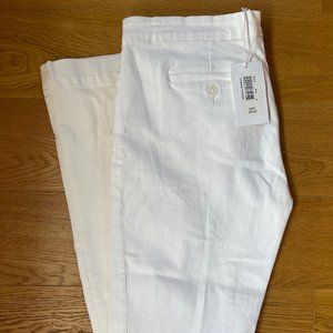 FRAME DENIM Le Serge White Flare Trousers Pants